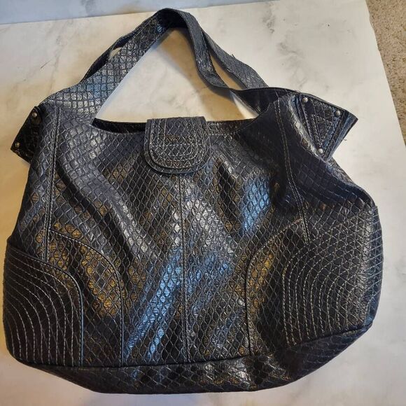 Jessica Simpson Black Slouchy Hobo Shoulder Bag - Picture 2 of 8